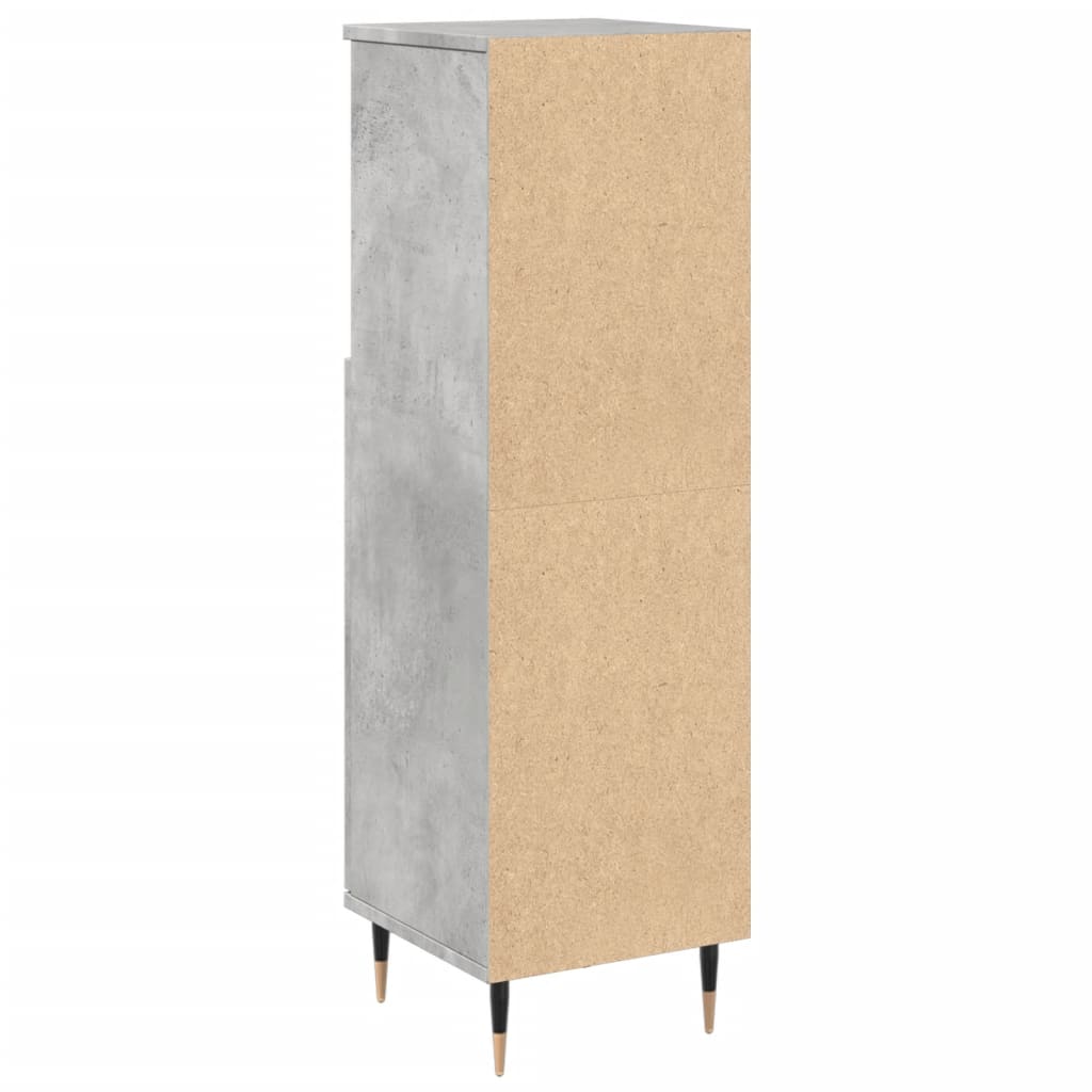 Bathroom cabinet concrete gray 30x30x100 cm made of wood