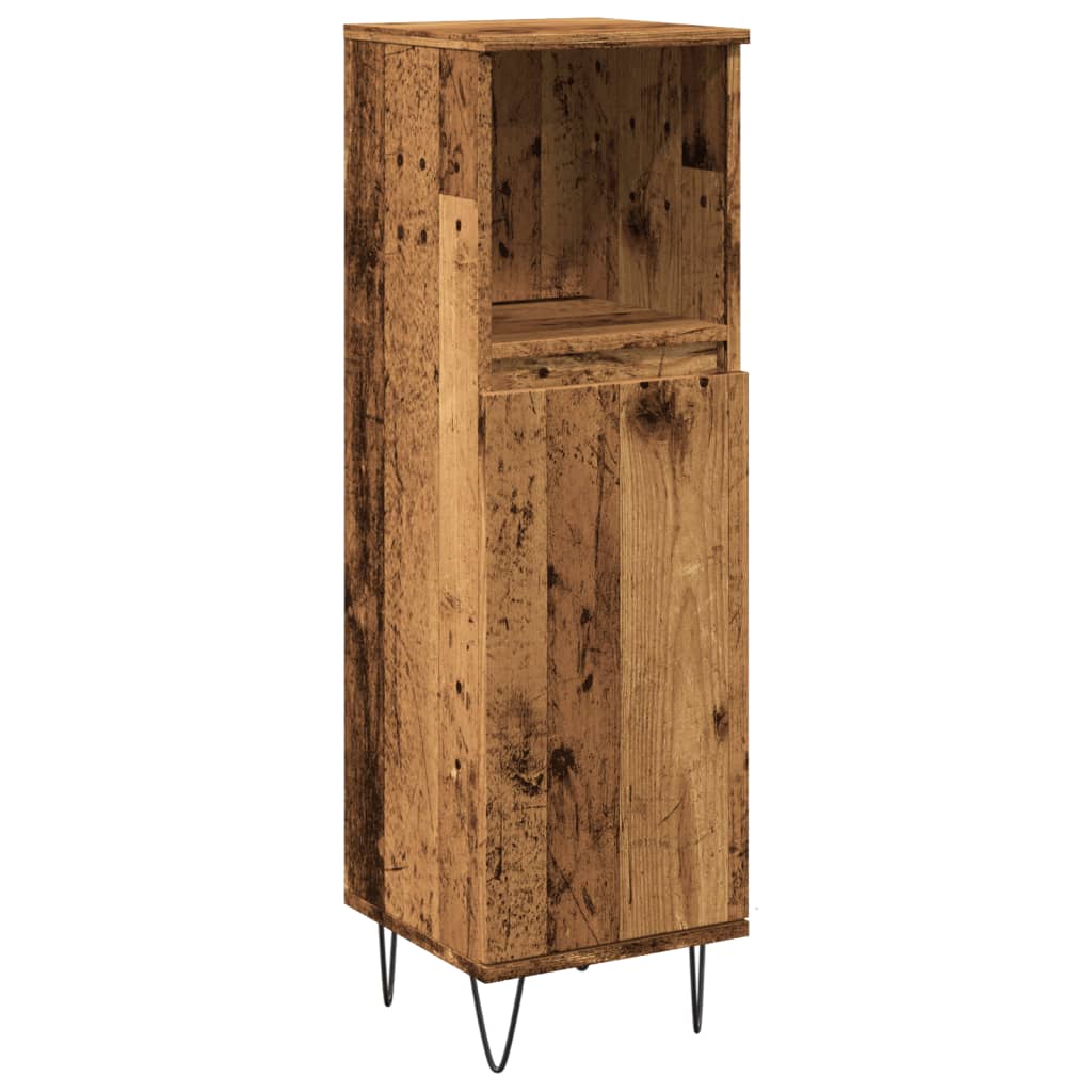 Bathroom cabinet old wood look 30x30x100 cm wood material