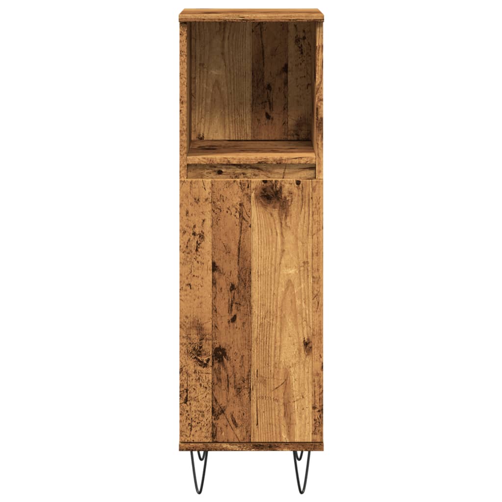 Bathroom cabinet old wood look 30x30x100 cm wood material