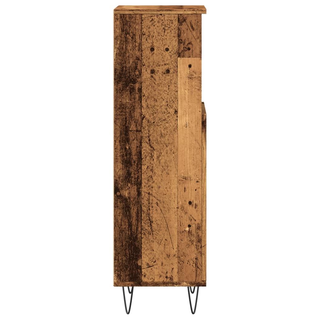 Bathroom cabinet old wood look 30x30x100 cm wood material