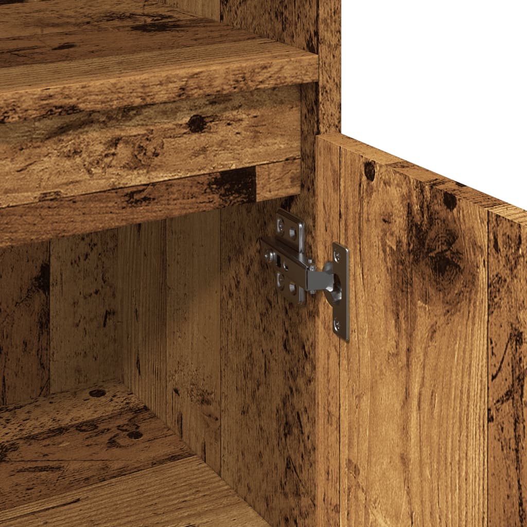 Bathroom cabinet old wood look 30x30x100 cm wood material