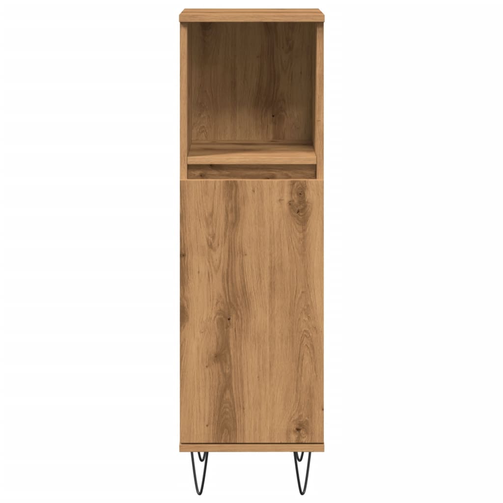 Artisan oak bathroom cabinet 30x30x100 cm wood material