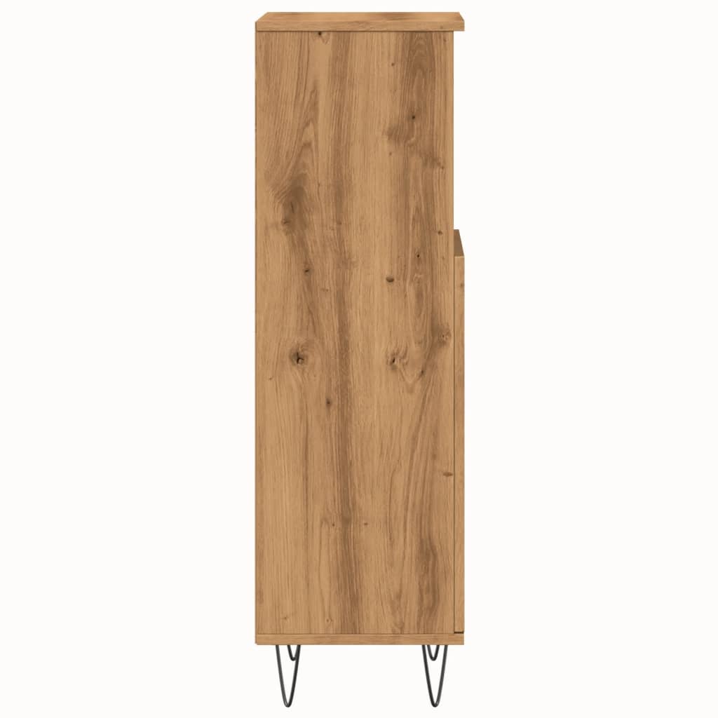 Artisan oak bathroom cabinet 30x30x100 cm wood material