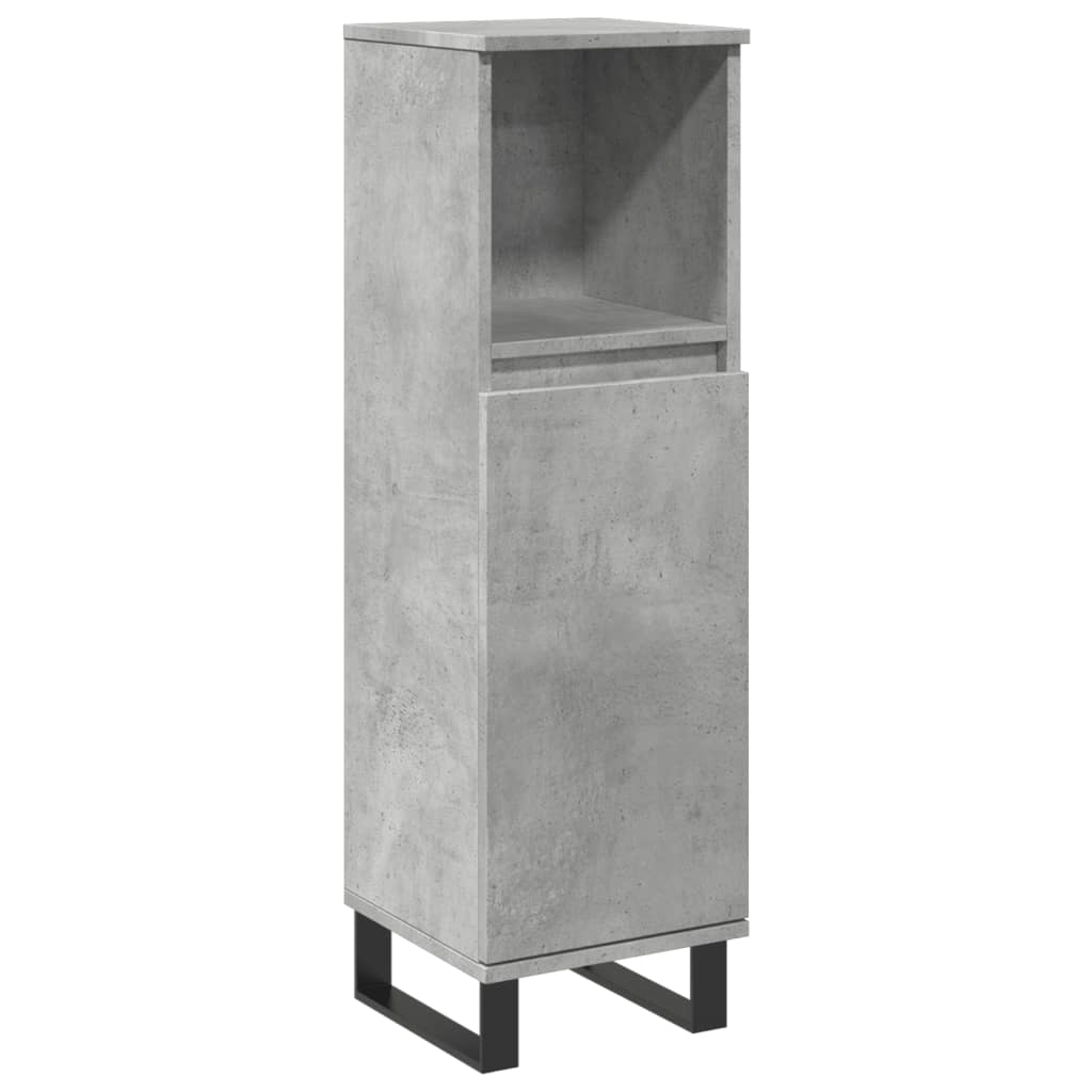 Bathroom cabinet concrete gray 30x30x100 cm made of wood