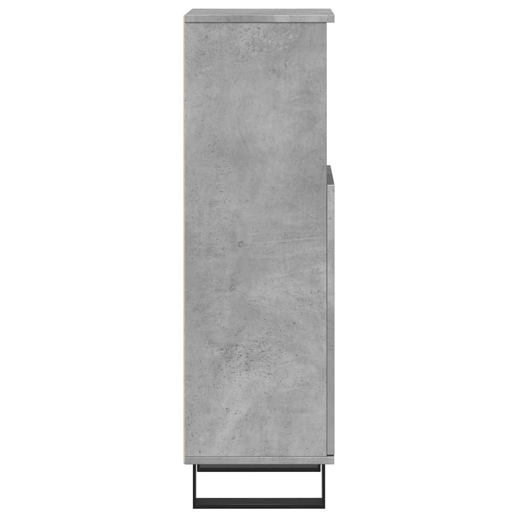 Bathroom cabinet concrete gray 30x30x100 cm made of wood