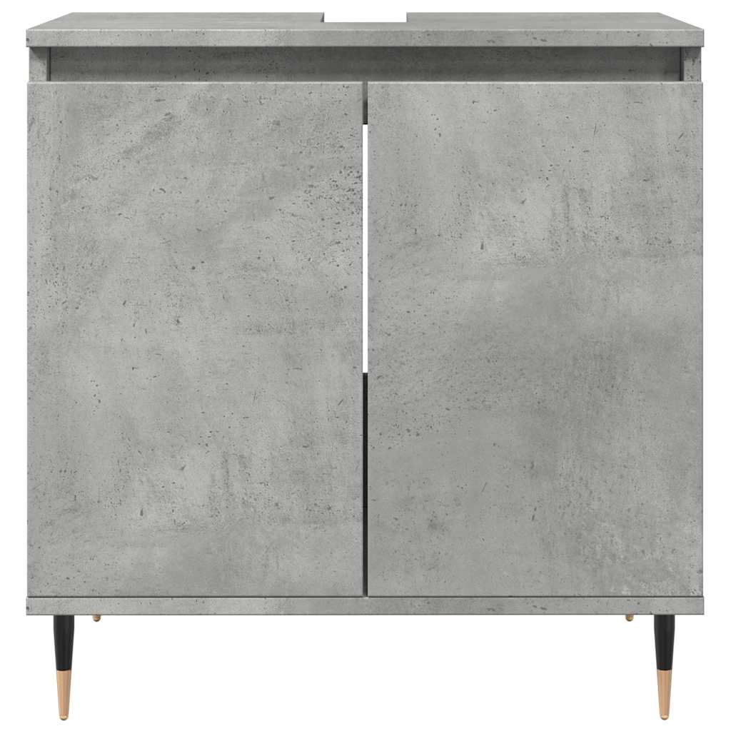 Bathroom cabinet concrete gray 58 x 33 x 60 cm made of wood