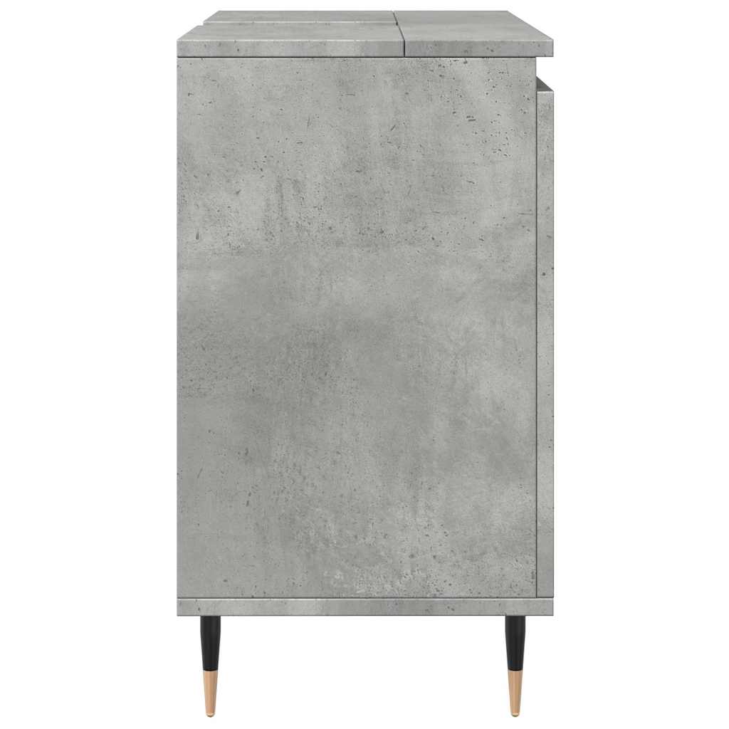 Bathroom cabinet concrete gray 58 x 33 x 60 cm made of wood