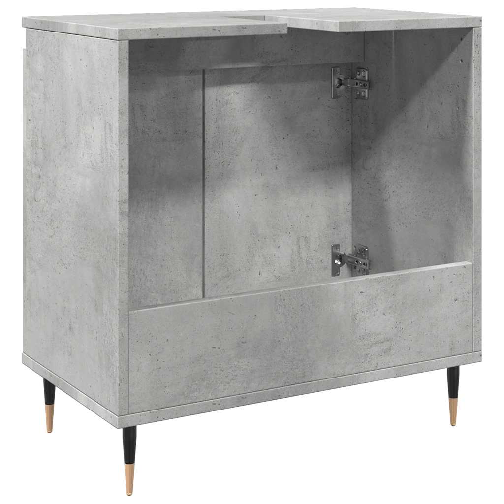 Bathroom cabinet concrete gray 58 x 33 x 60 cm made of wood