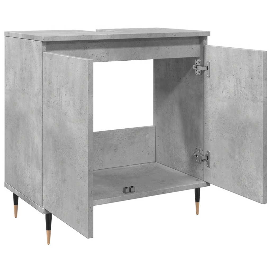 Bathroom cabinet concrete gray 58 x 33 x 60 cm made of wood