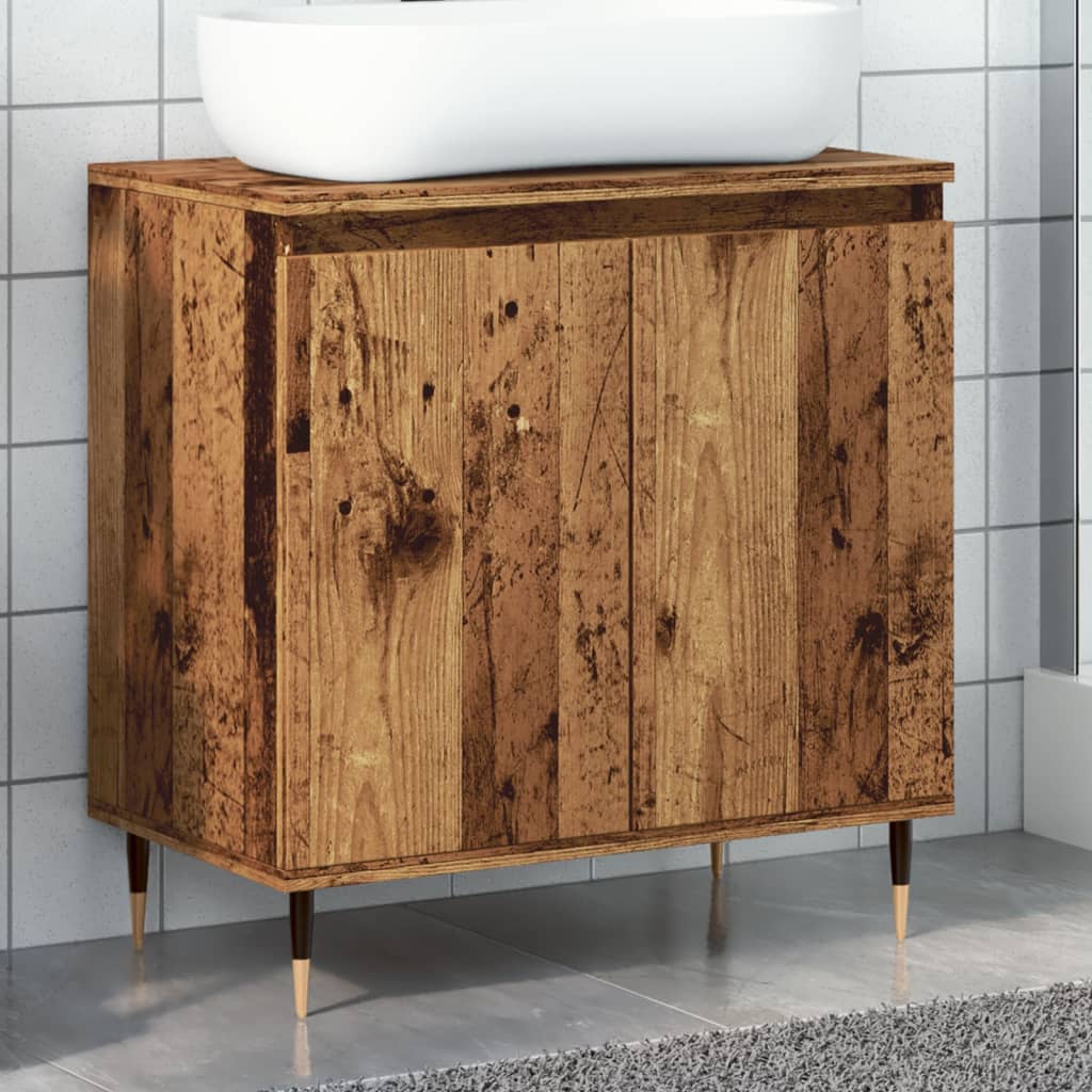 Bathroom cabinet old wood look 58x33x60 cm wood material