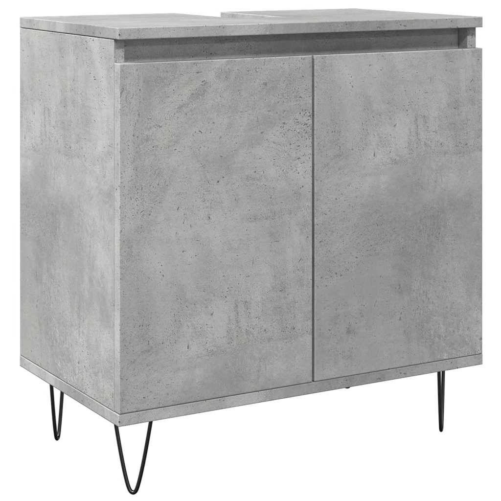 Bathroom cabinet concrete gray 58 x 33 x 60 cm made of wood