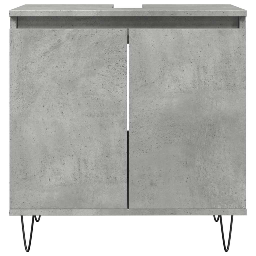 Bathroom cabinet concrete gray 58 x 33 x 60 cm made of wood