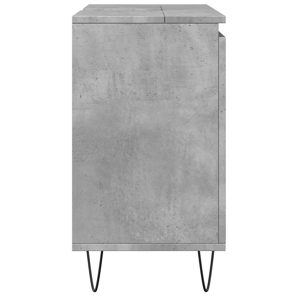 Bathroom cabinet concrete gray 58 x 33 x 60 cm made of wood