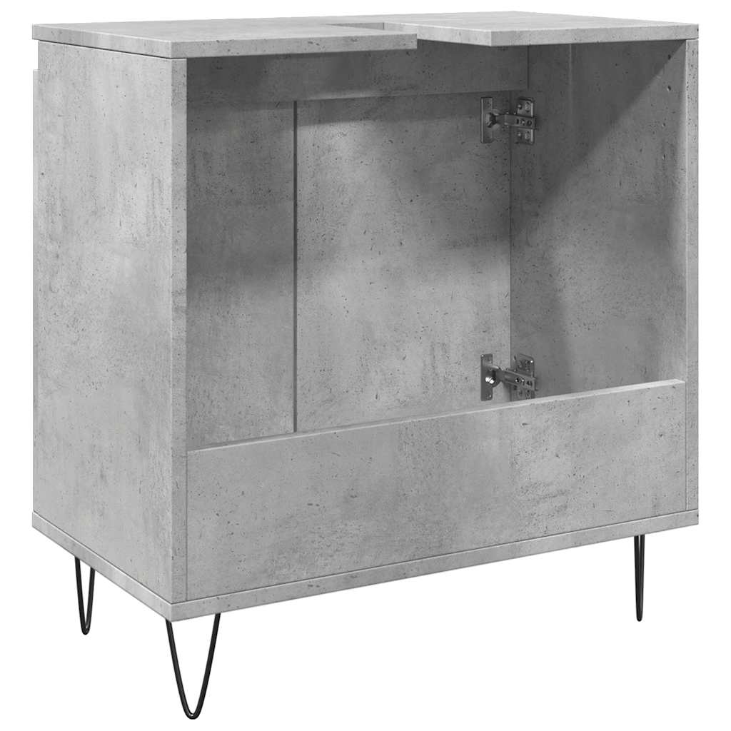 Bathroom cabinet concrete gray 58 x 33 x 60 cm made of wood