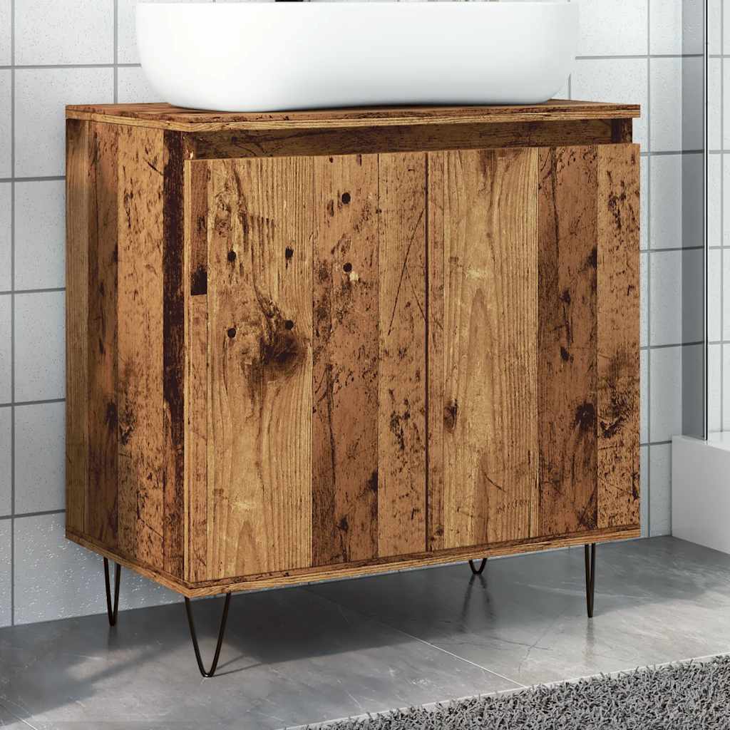 Bathroom cabinet old wood look 58x33x60 cm wood material