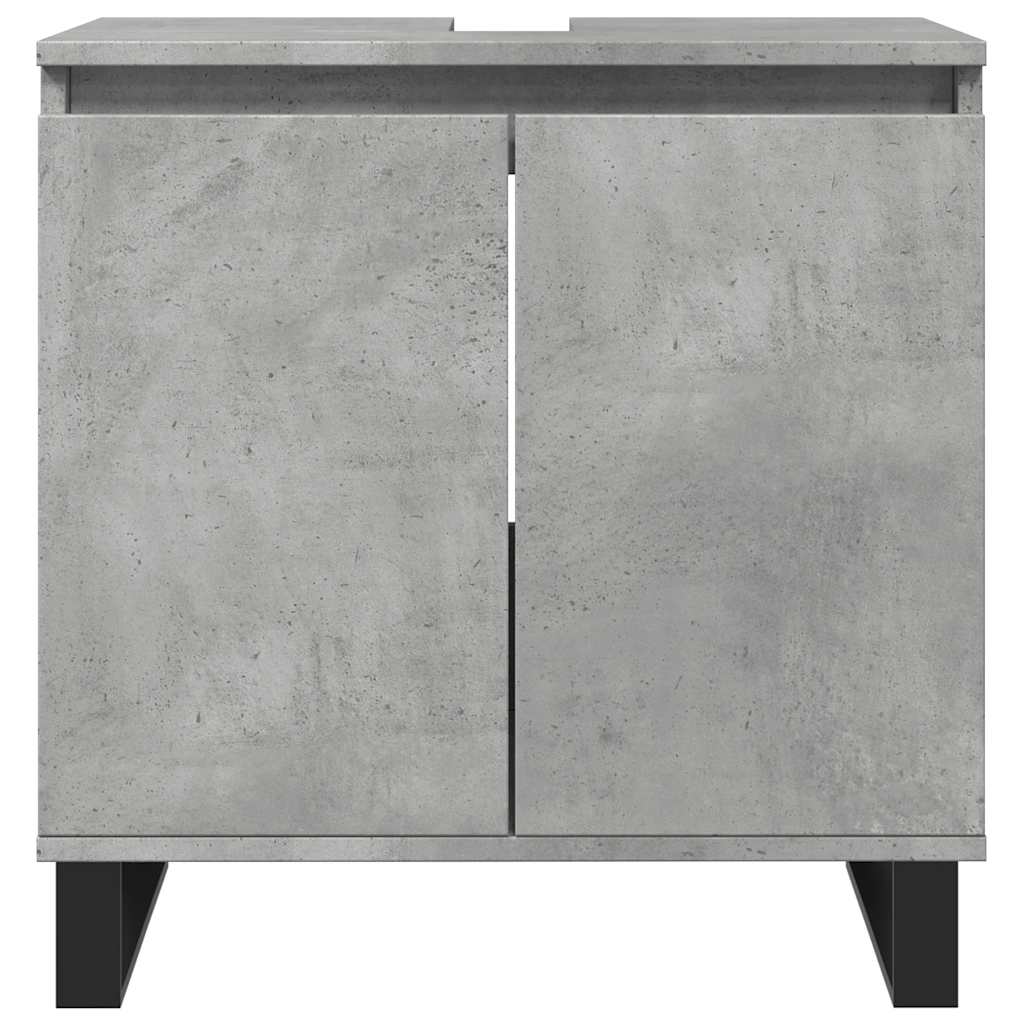 Bathroom cabinet concrete gray 58 x 33 x 60 cm made of wood