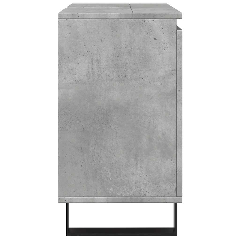 Bathroom cabinet concrete gray 58 x 33 x 60 cm made of wood