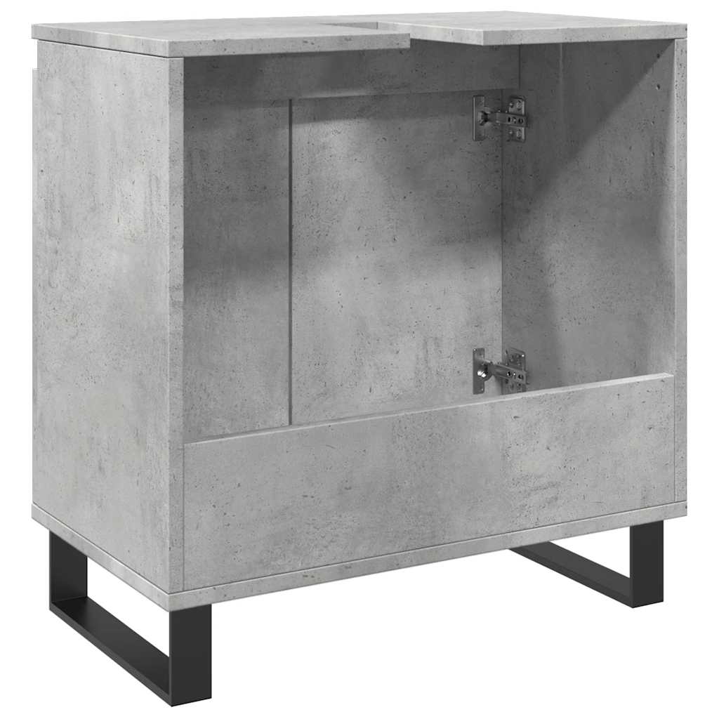 Bathroom cabinet concrete gray 58 x 33 x 60 cm made of wood