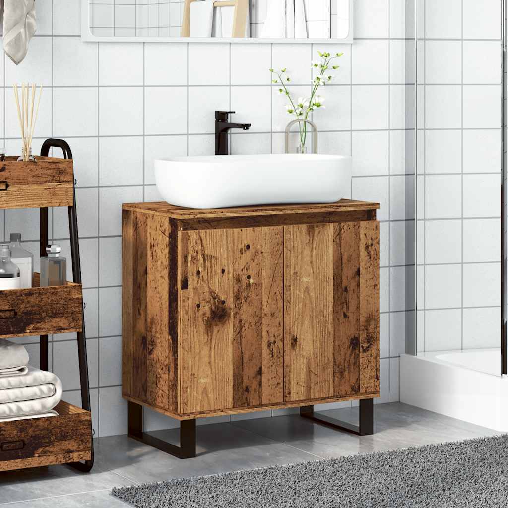 Bathroom cabinet old wood look 58x33x60 cm wood material