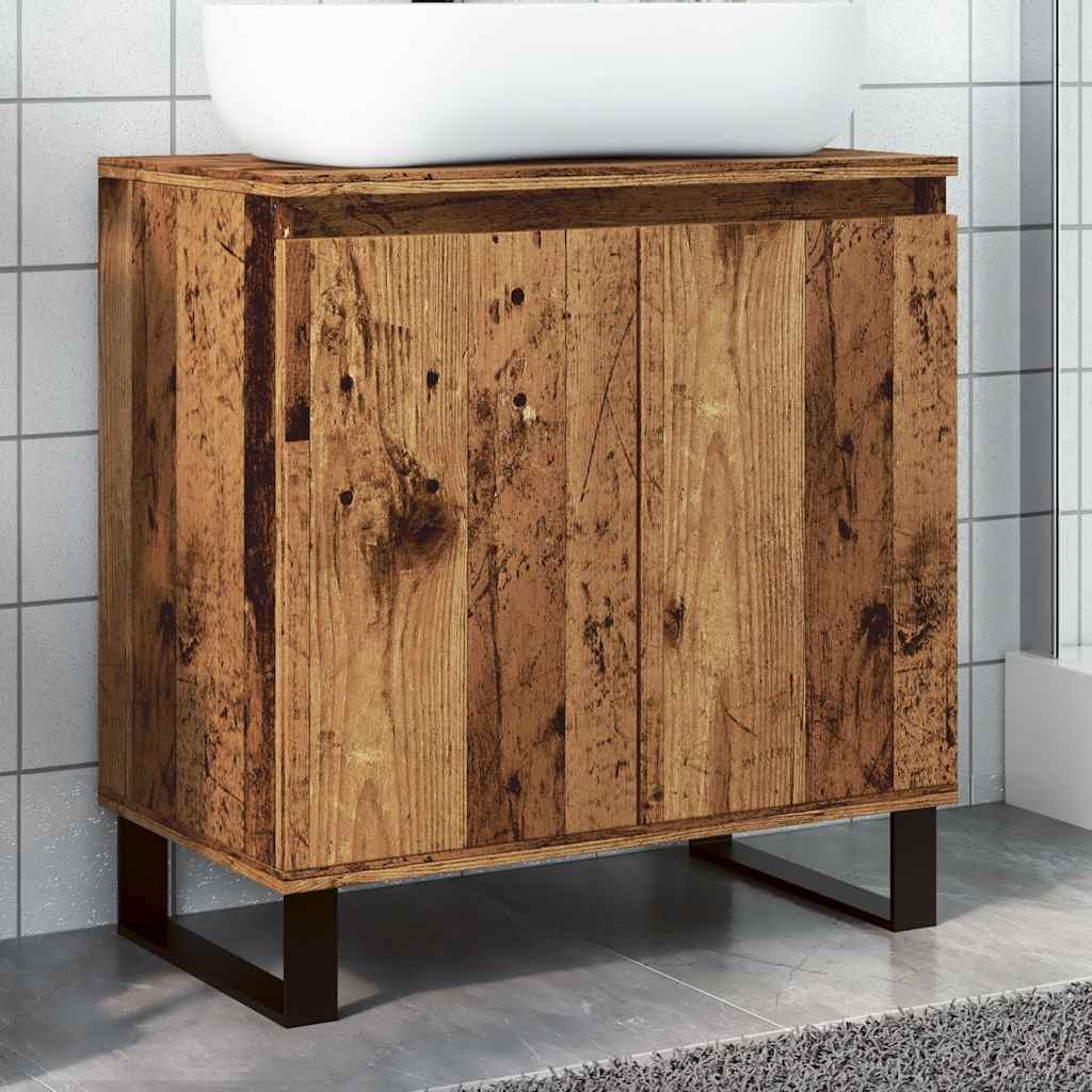 Bathroom cabinet old wood look 58x33x60 cm wood material