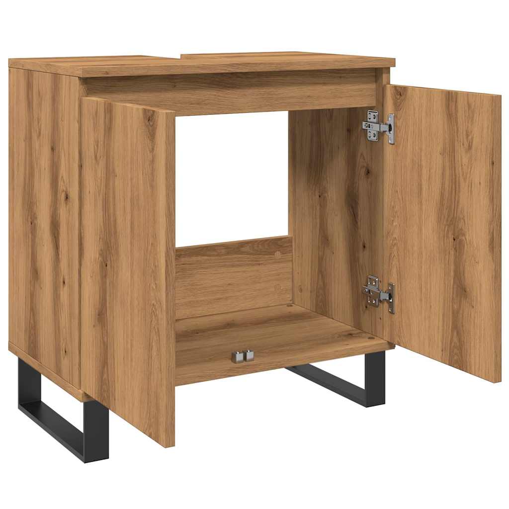 Badschrank Artisan-Eiche 58x33x60 cm Holzwerkstoff