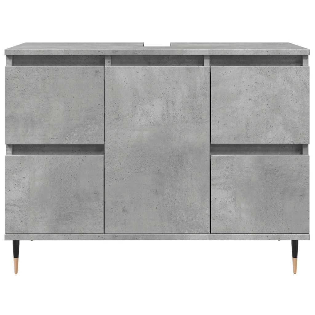 Bathroom cabinet concrete gray 80x33x60 cm made of wood