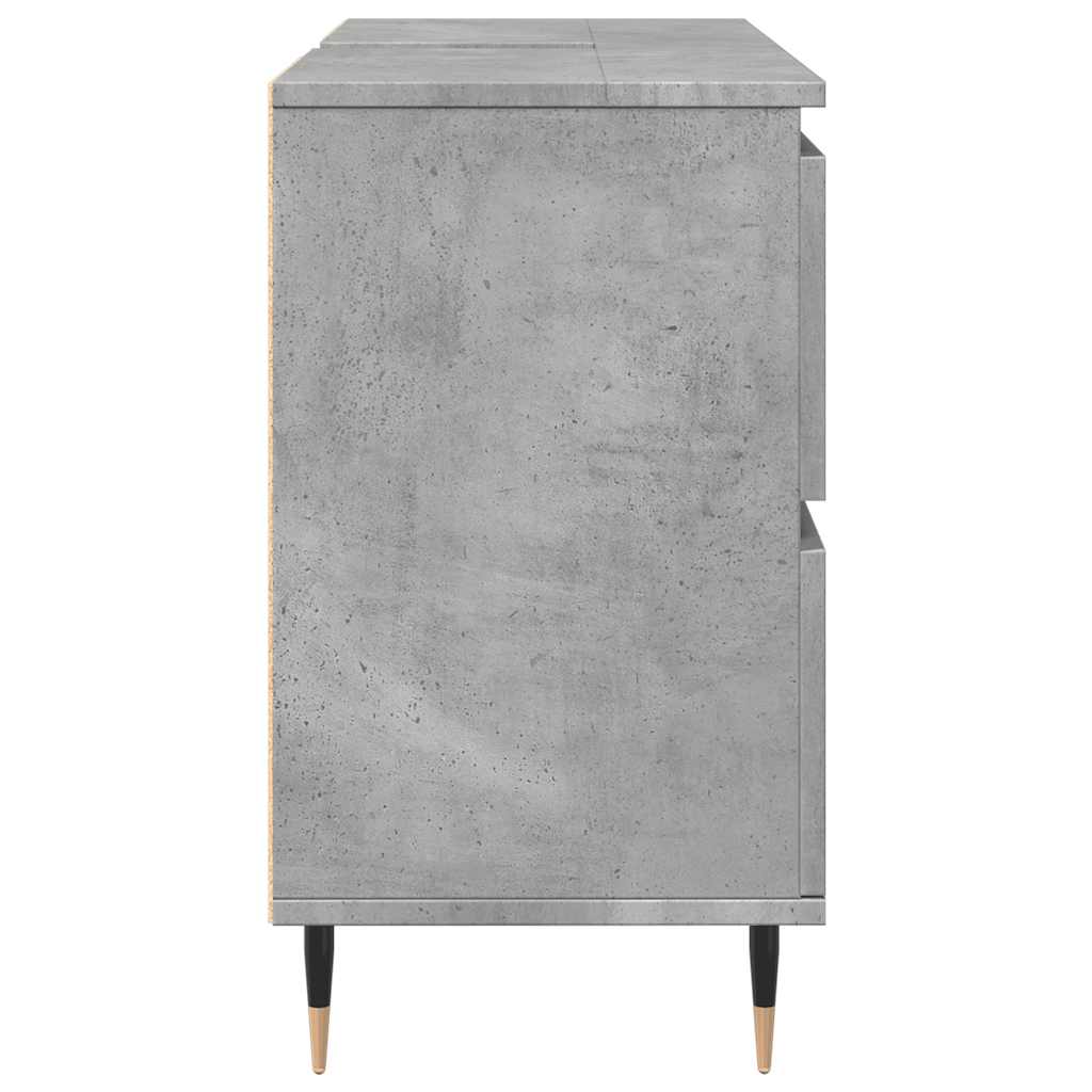 Bathroom cabinet concrete gray 80x33x60 cm made of wood