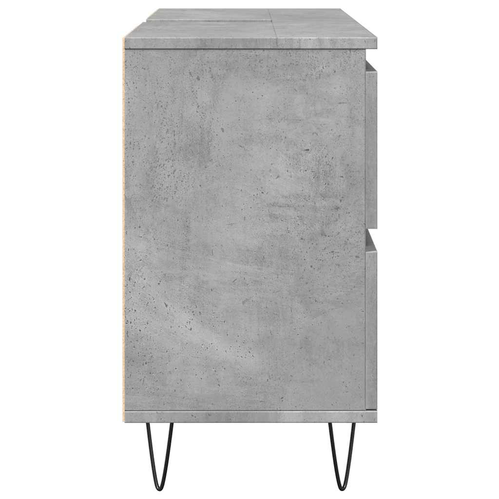 Bathroom cabinet concrete gray 80x33x60 cm made of wood