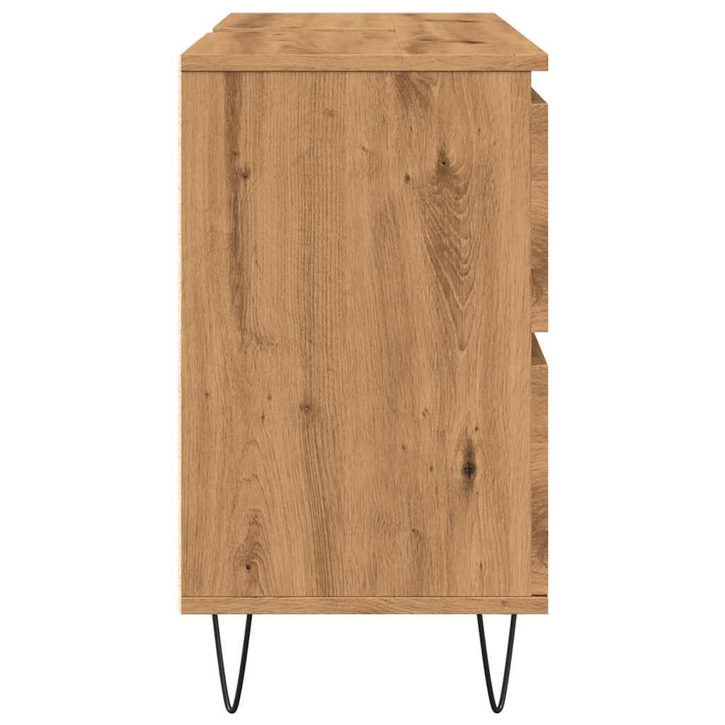 Badschrank Artisan-Eiche 80x33x60 cm Holzwerkstoff