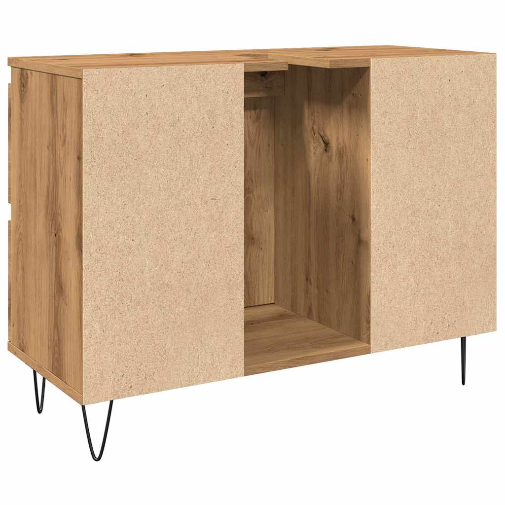 Badschrank Artisan-Eiche 80x33x60 cm Holzwerkstoff