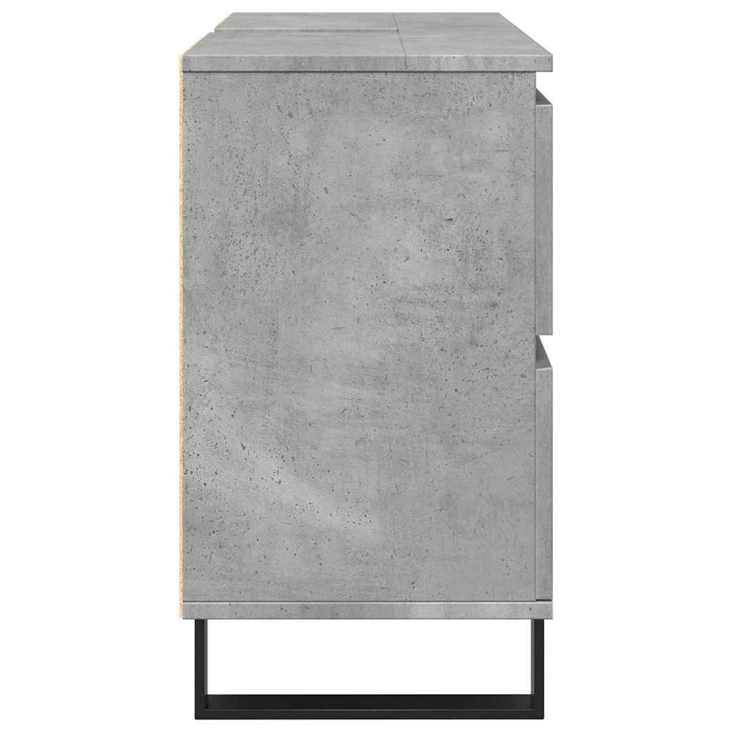 Washbasin base cabinet concrete grey 80x33x60 cm wood material