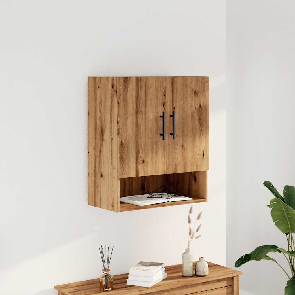 Wall Cabinet Artisan Oak 60x31x70 cm Wood Material