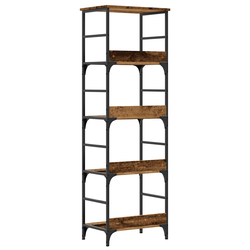 Bookshelf old wood look 50x33x153 cm wood material