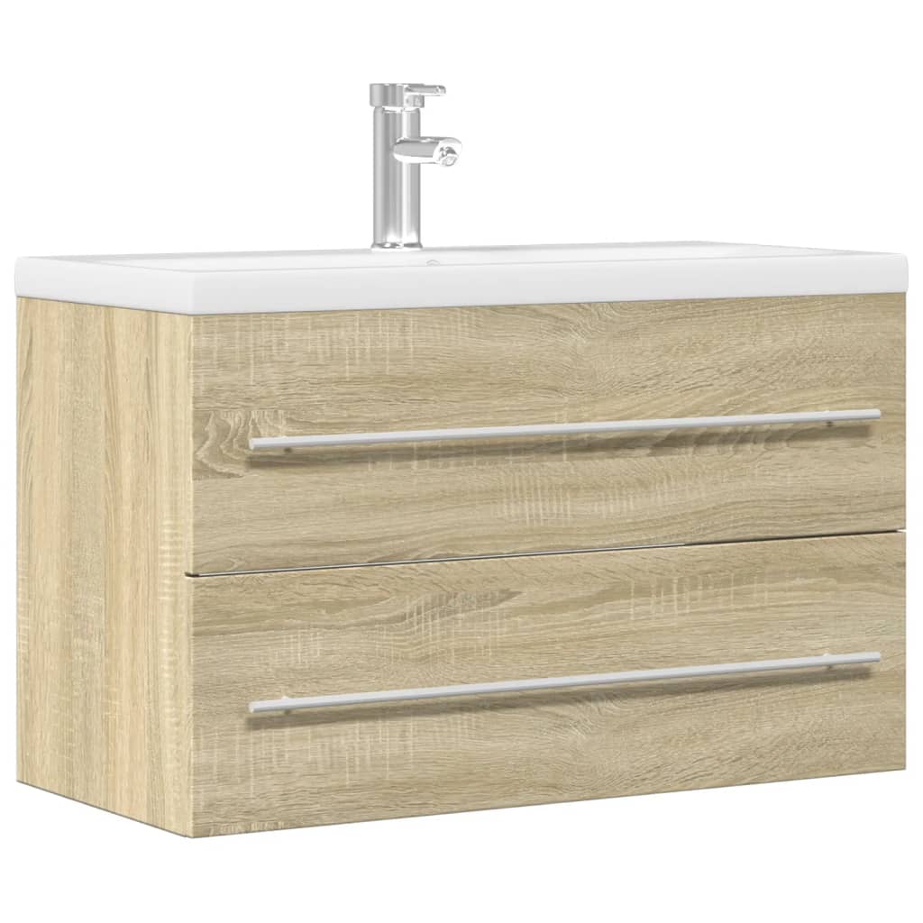 Washbasin base cabinet old wood look 80x38.5x48 cm