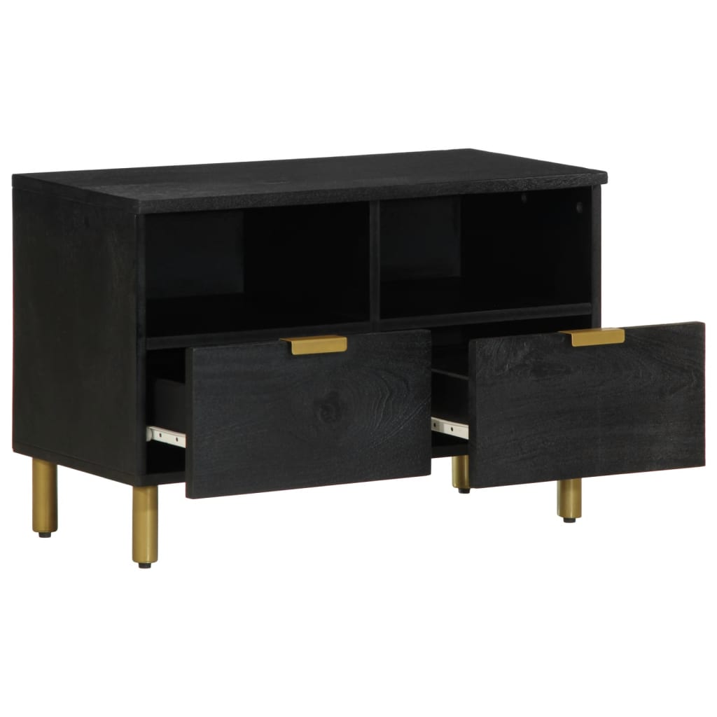 TV Cabinet Black 70x33x46 cm Wood Material