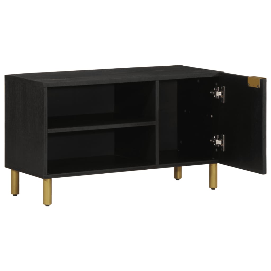 TV Cabinet Black 80x33x46 cm Wood Material