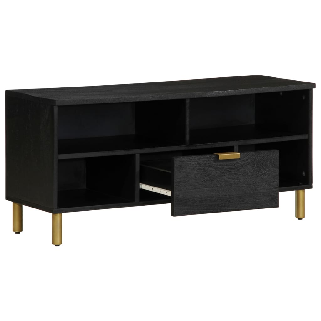 TV Cabinet Black 100x33x46 cm Wood Material