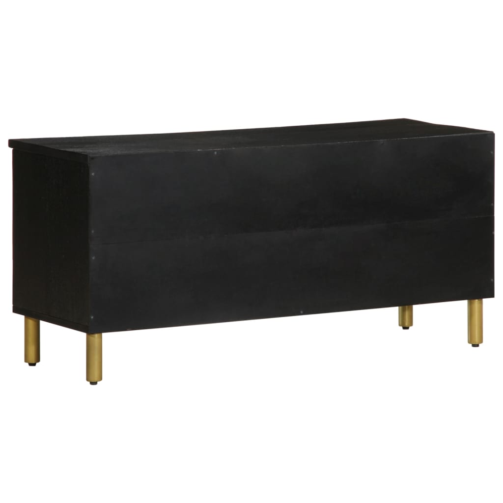 TV Cabinet Black 100x33x46 cm Wood Material