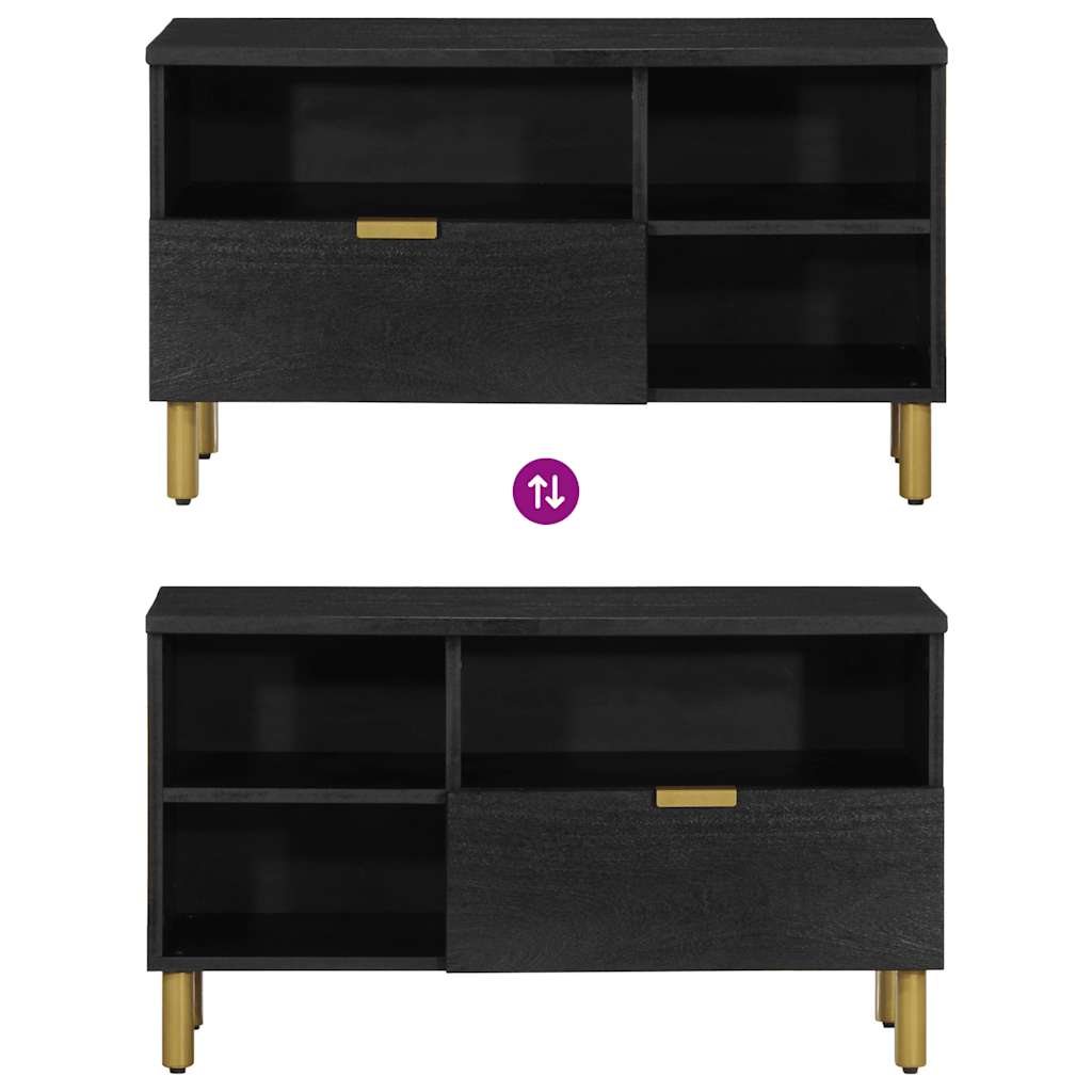 TV Cabinet Black 80x33x46 cm Wood Material