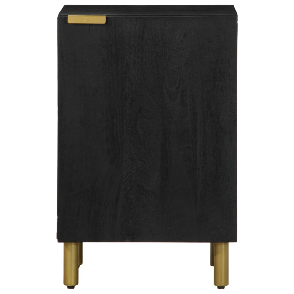 Bathroom Cabinet Black 38x33x58 cm Wood Material