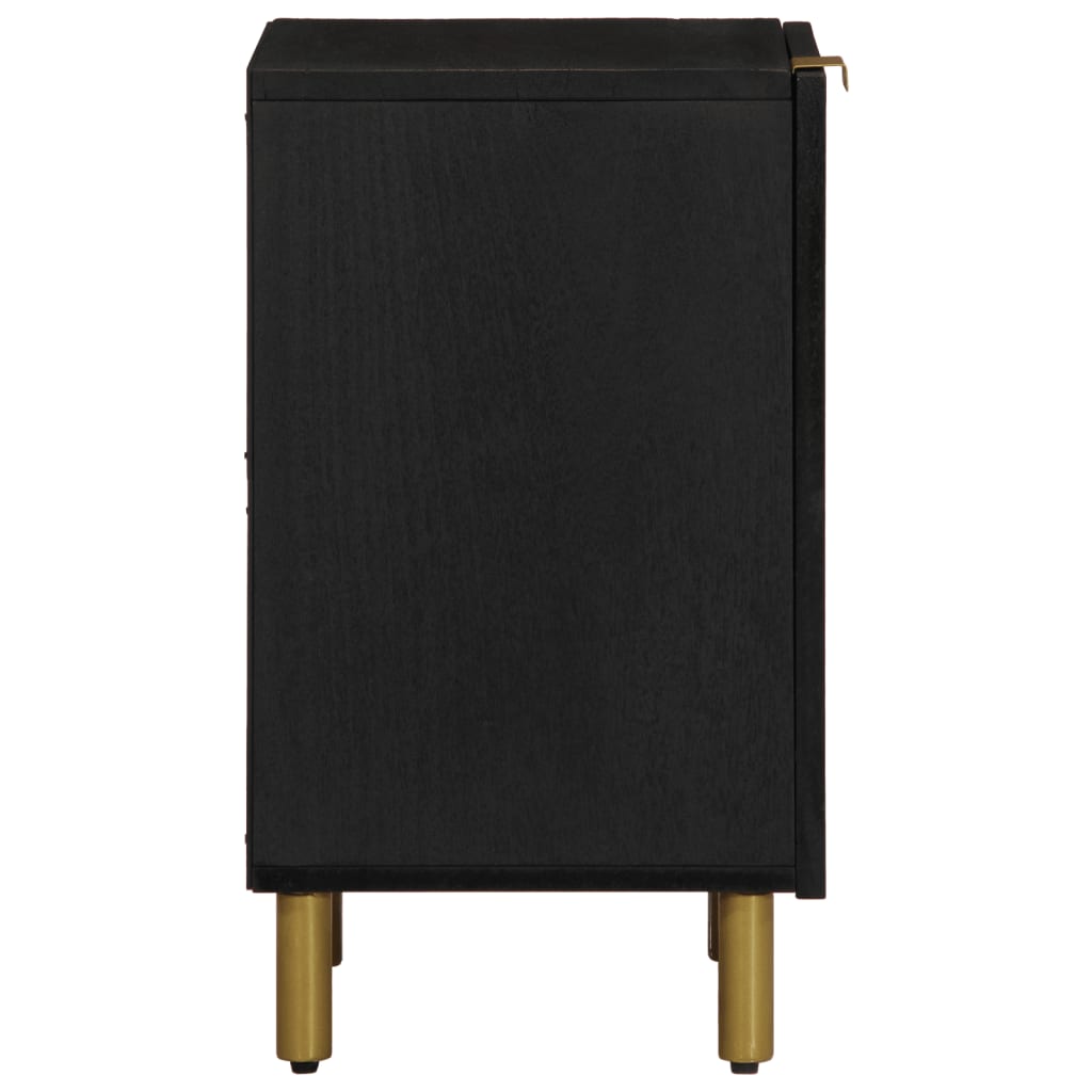 Bathroom Cabinet Black 38x33x58 cm Wood Material