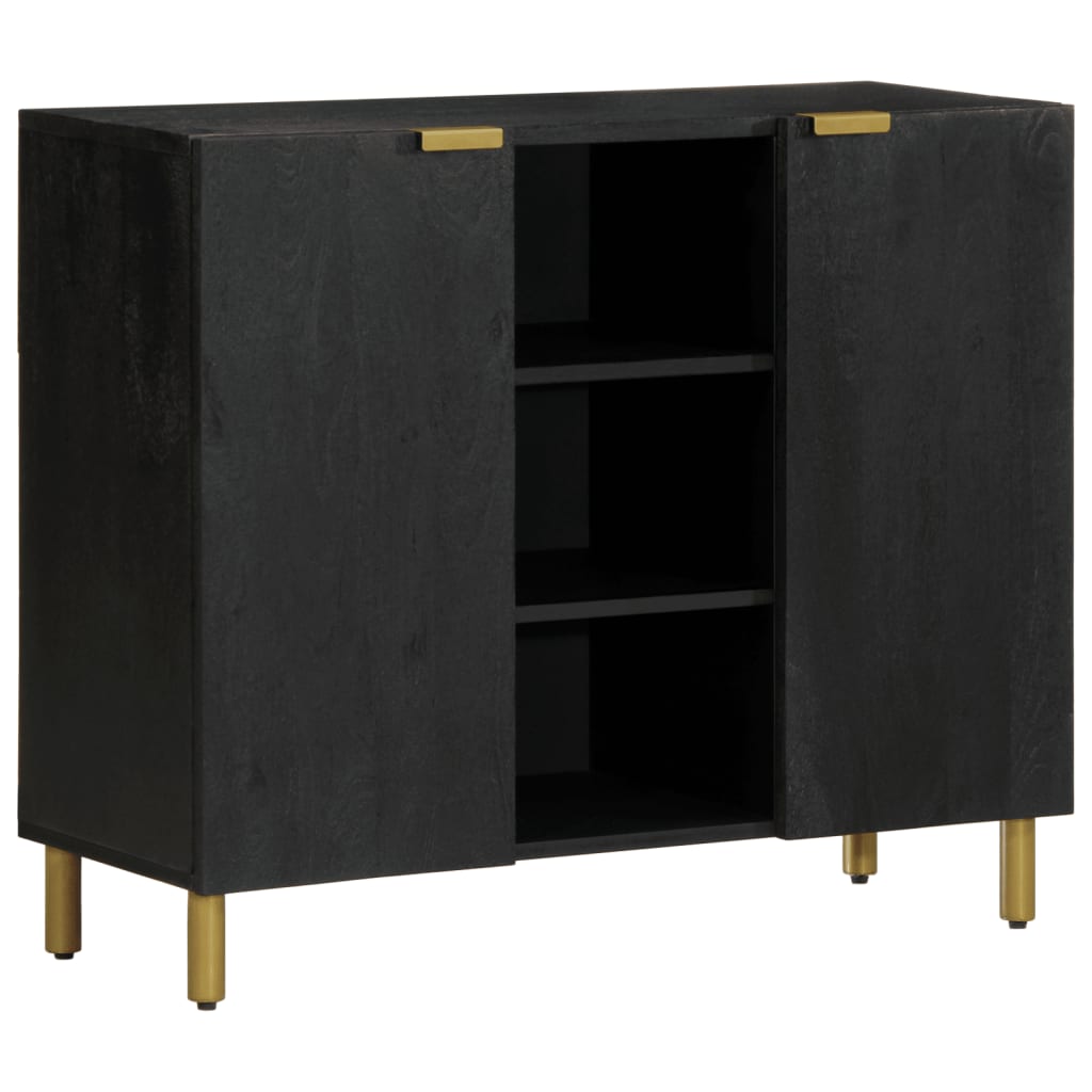 Sideboard Black 90x35x75 cm Wood Material