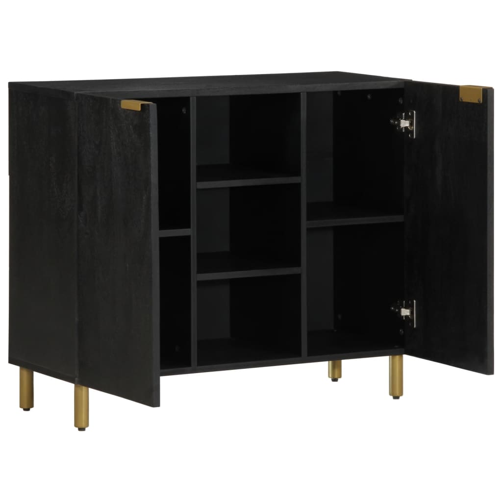 Sideboard Black 90x35x75 cm Wood Material