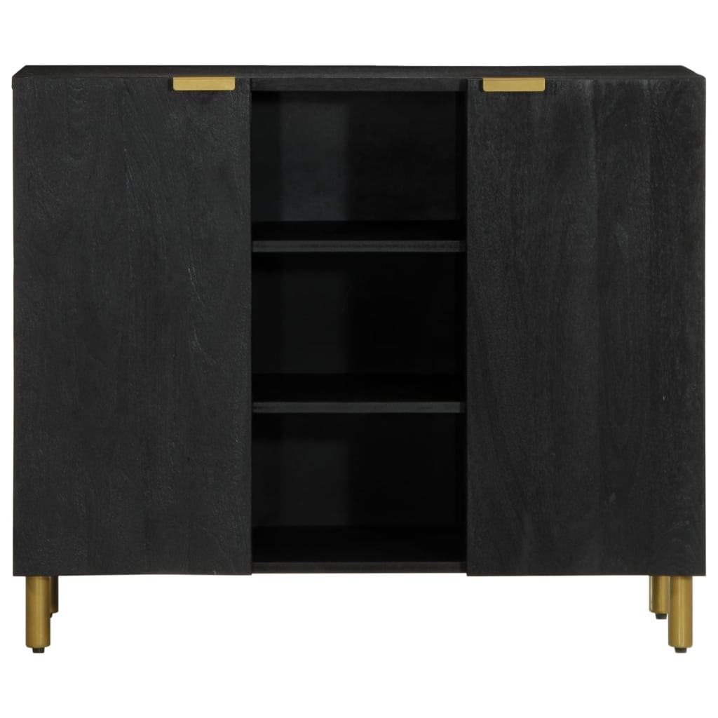 Sideboard Black 90x35x75 cm Wood Material