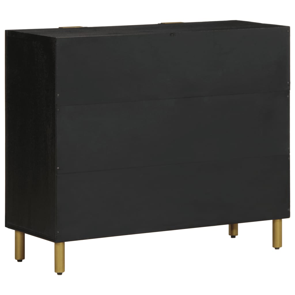 Sideboard Black 90x35x75 cm Wood Material