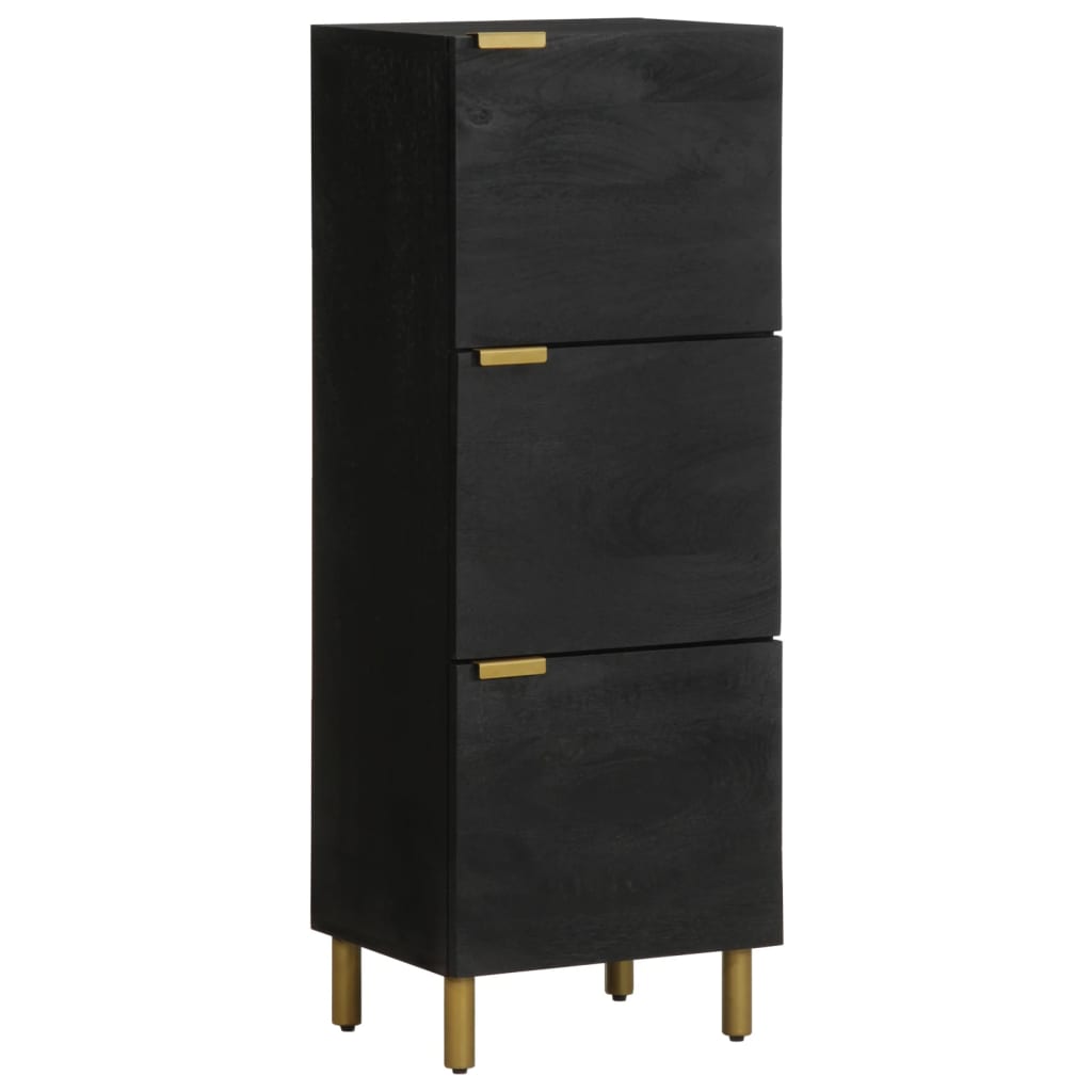 Highboard Black 40x33x110 cm Wood Material