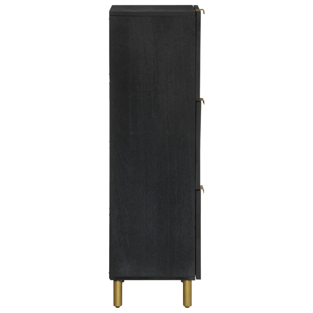 Highboard Black 40x33x110 cm Wood Material