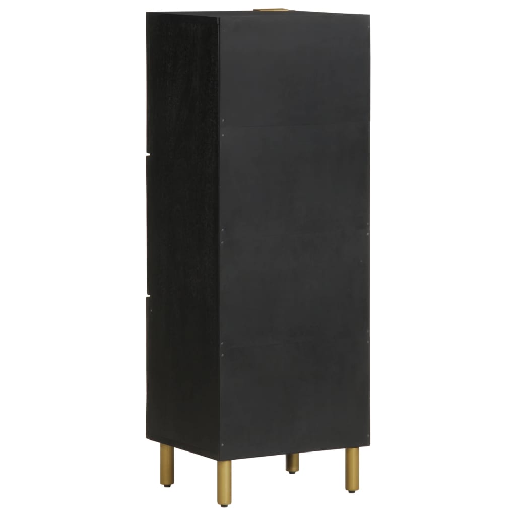 Highboard Black 40x33x110 cm Wood Material