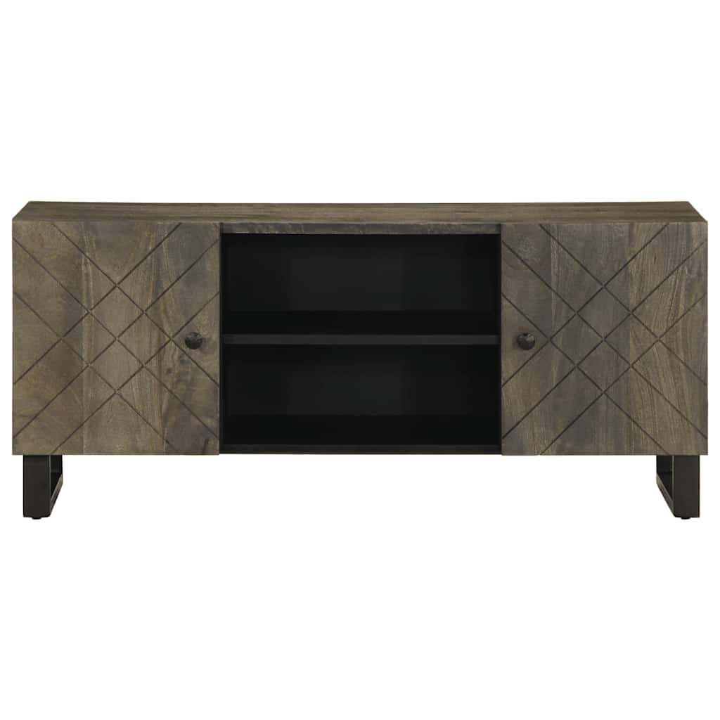 TV Cabinet Black 105x33x46 cm Solid Mango Wood