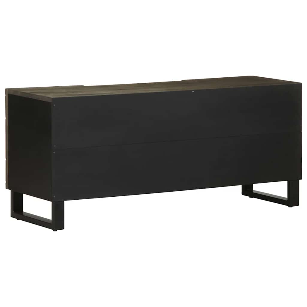 TV Cabinet Black 105x33x46 cm Solid Mango Wood